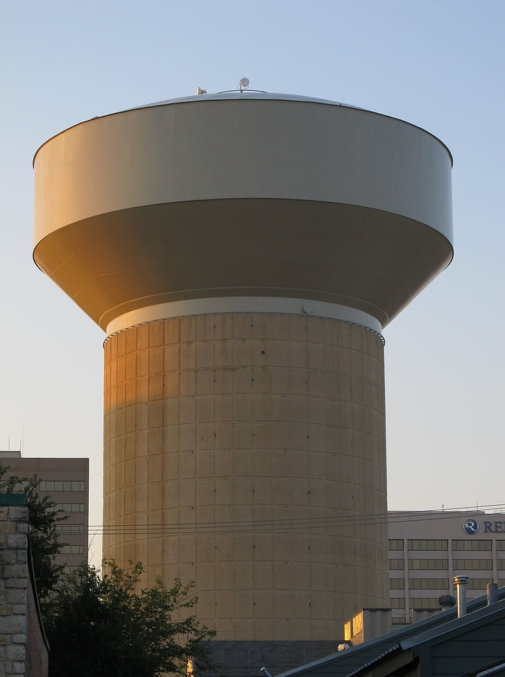 Torre de água, edifício, urbana, Dallas, Texas, arquitetura, estrutura construída