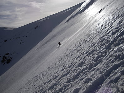 山, 海梅·蒙卡约, 冰, 滑雪, 雪, 冬天, 自然