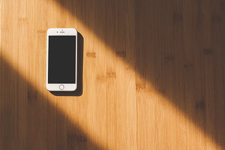 foto, Zelts, iPhone, saules gaismā, brūns, grīdas, mobilais