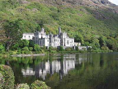 kylemore klostera, klosteris, County galway, Īrija, pils, ēka, klosteri