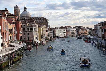 Venedig, localities, Venezia, vattenvägar, Italien, gondol, staden