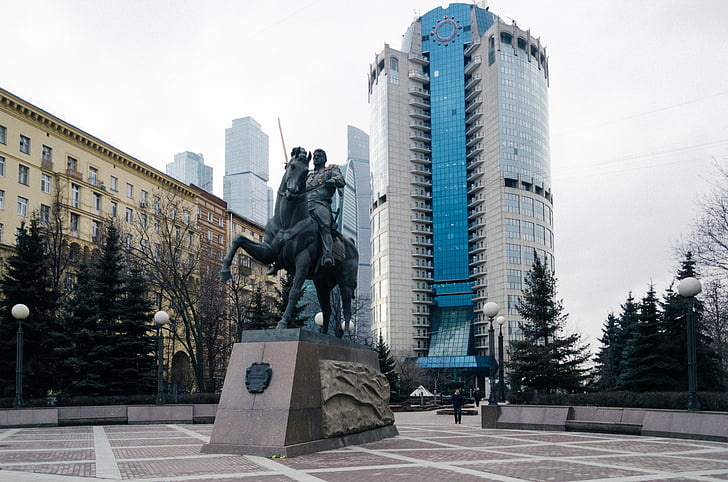 Maskva, paminklas, skulptūra, lankytinų vietų, bagration paminklas, Miestas, verslo
