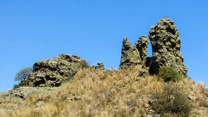 Twin rocks, klippformation, geologi, vacker natur, stenar, Cypern, kornos