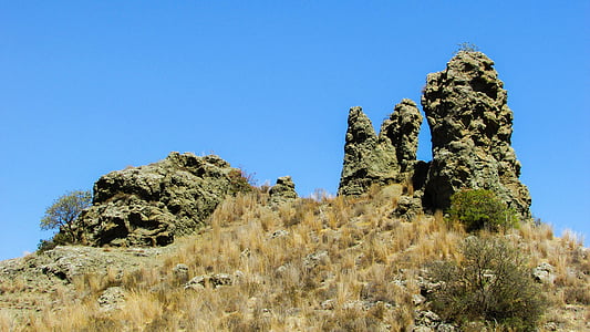 Twin skale, rock formacije, geologija, kulise, kamni, Ciper, kornos