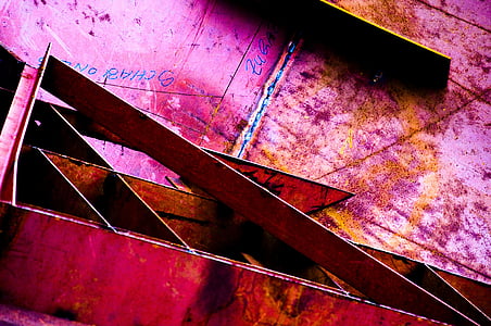 metal, stainless, pink, abstract, old, background, rusted