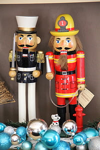 quebra-nozes, Natal, decoração, Figura, biscoito de nozes, de madeira, Xmas