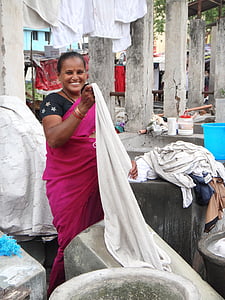dhobi, india, washer, woman, clothes, laundry, washing