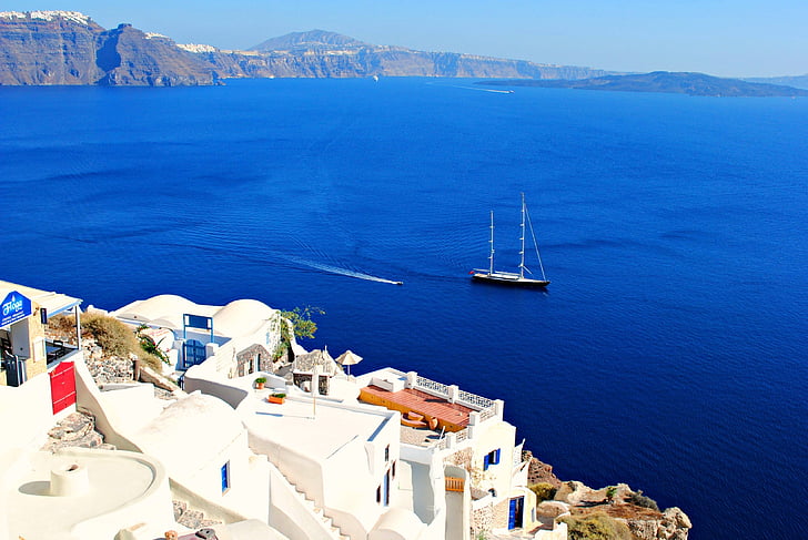 Santorini, kelionės, šventės, atostogų, vasaros, Graikija, Europoje