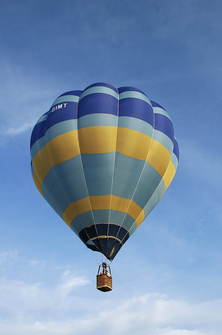 kuumailmapallolentoja, pallo, taivas, ilmapallo, baloon, Ilmastointi, sininen