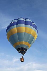 hot-air ballooning, ball, sky, balloon, baloon, air, blue