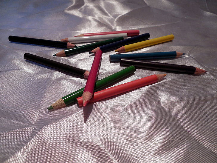 pliiatsid, Värviline, Värv, Värv pliiatsid, värvipliiatsid, värvilised pliiatsid, värvi