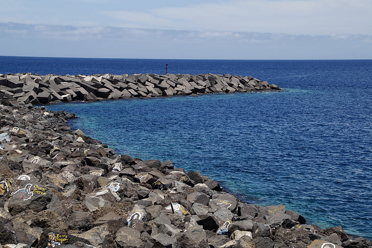 piedras pintadas, piedras, piedras de la orilla, pintado, arte, mar, Atlántico
