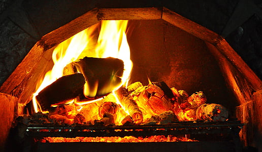fogo, lareira, incensário, a chama, queimadura, madeira, quente