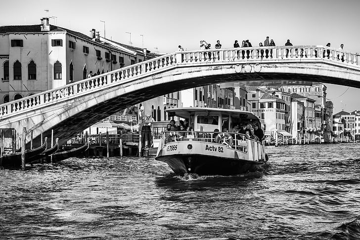 Italie, Venise, canal, Historiquement, gondole, bateaux, eau