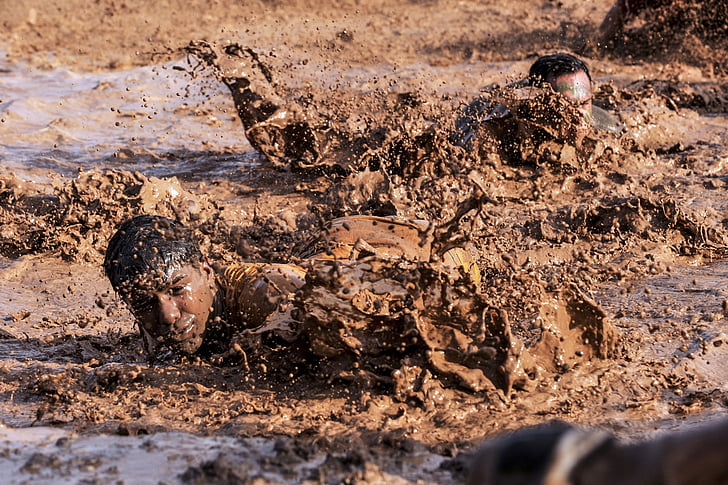soldiers, army, basic training, mud, crawling, military, exercise