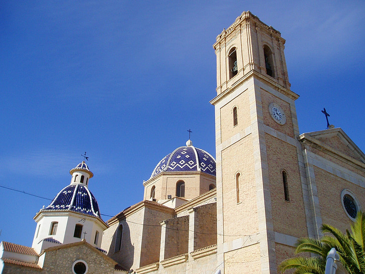 Altea kirkko, espanja, Domes, kirkko, arkkitehtuuri, uskonto