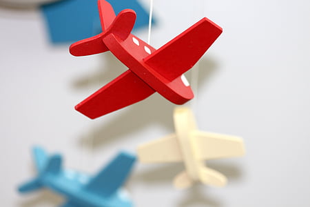 samolot, zabawki, czerwony, jasne tło, Symbol