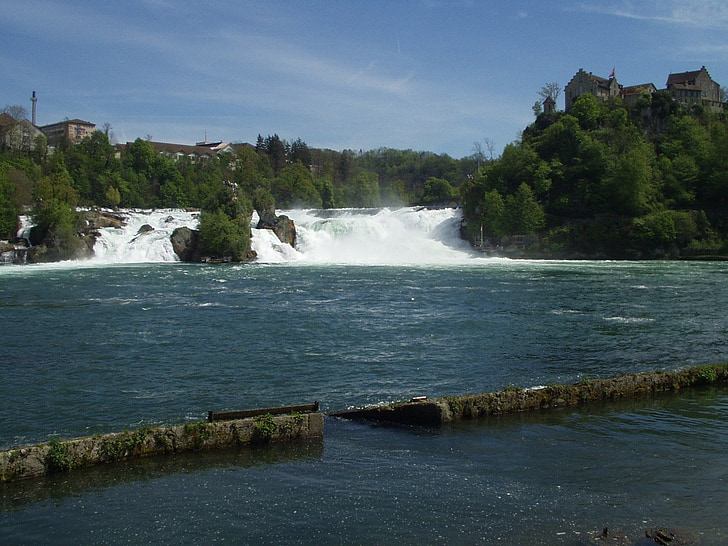 Rhine falls, Schaffhausen, Ren, şelale, nehir, Almanya