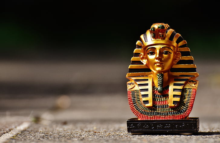 statuen, Egypt, figur, egyptisk, faraoisk, hodet