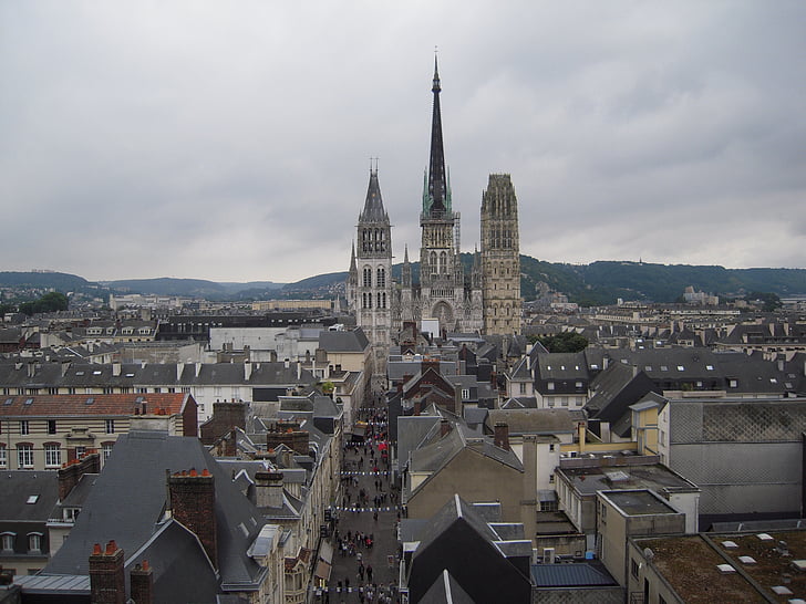 panorama, city, cathedral, european, tourism, building, house