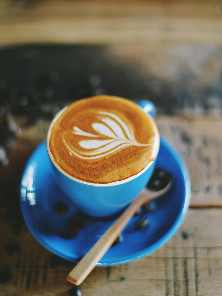 cappuccino, bevezetésekor, kávé, eszpresszó, ital, párolt, tej