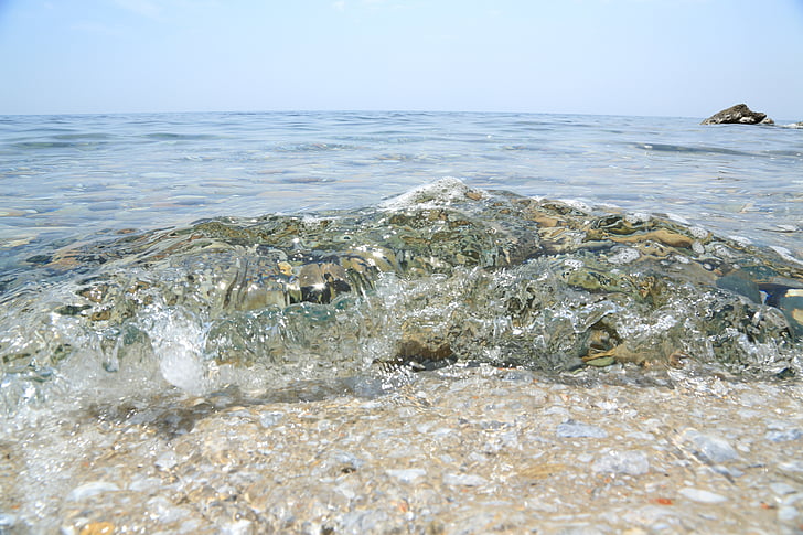 sea, stones, sun, sand, water, summer, wave