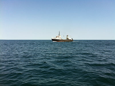 Mar Negro, Bulgária, navio de pesca, nave, mar