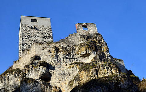 Schloss, Burg nach Hause Wellpappe, Ruine, urdonautal, Jura Felsen, Oberbayern, Bayern