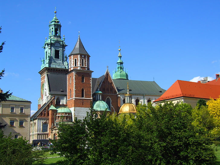 Kraków, Wawel, gamle, Polen, slottet, monument, arkitektur
