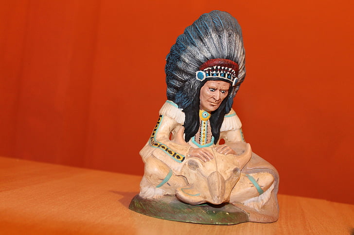 indians, chief, figure