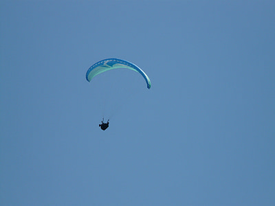 paraglider, dù lượn, bay, thể thao, thể thao, cao, bầu trời