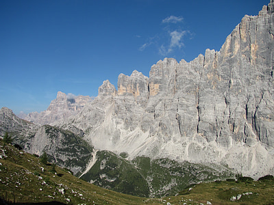 Hiking, pegunungan, keberuntungan, Dolomites, Gunung hiking, Wanderer, pegunungan tinggi