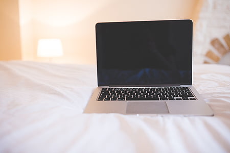 Apple, κρεβάτι, υπολογιστή, φορητό υπολογιστή, MacBook, ασύρματη τεχνολογία, τεχνολογία