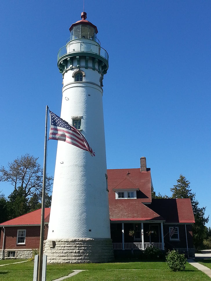Lighthouse, jazerá, Wisconsin
