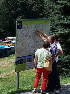 map, information, information board, tourism, curiosity, watch, planning