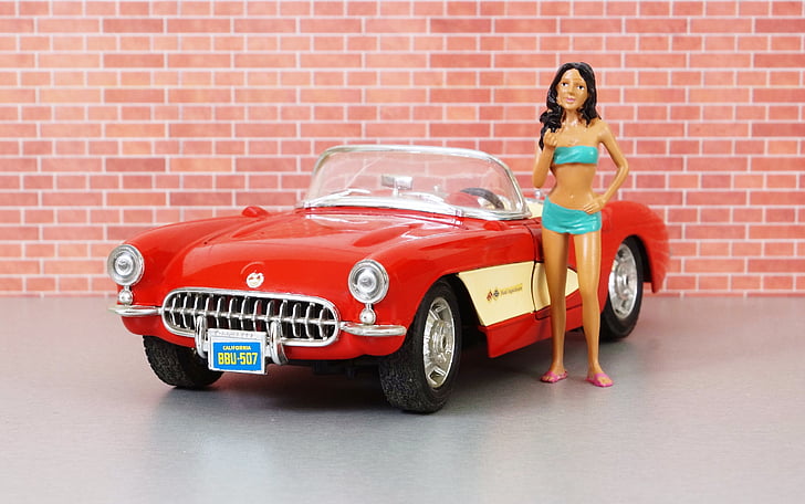 modell autó, Corvette, Corvette stingray, automatikus, régi, játék-autó, Amerikai Egyesült Államok