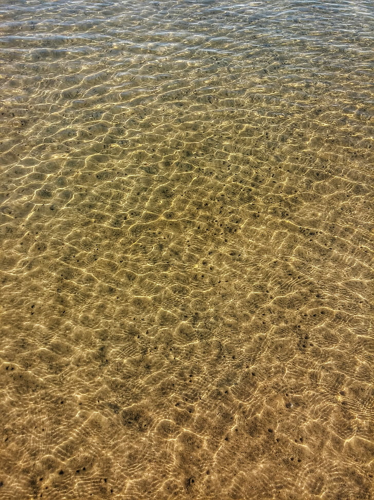 vode, pesek, še vedno, površino, vzorec, Beach, valovi