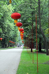 warsovie, park, garden, chinese, poland