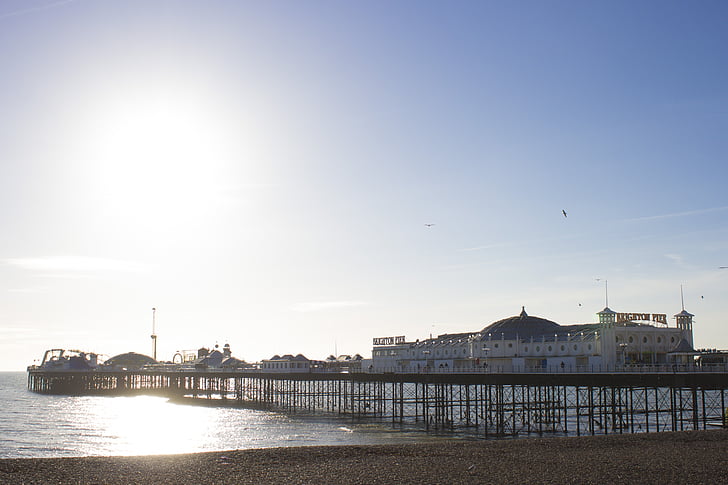 Brighton, turisme, strandpromenaden, arkitektur, England, Sussex, sjøen