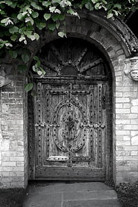 dörr, Ek dörr, järn dubbar, ytstruktur