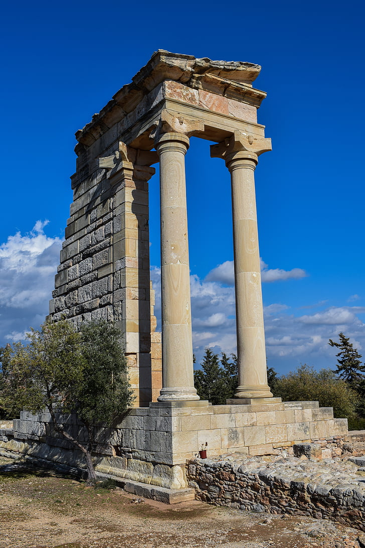 Кипър, Аполон hylates, Светилището, древен, Гръцки, исторически, Средиземно море