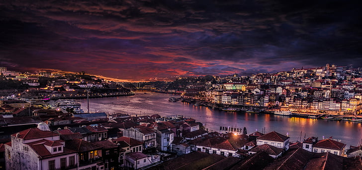 Porto, City, Portugali, historiallinen kaupunki, Rio, douro-joelle, rakennukset