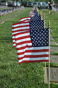 bandiera, indipendenza, ondeggiante, bandiera americana, Stati Uniti d'America, patriottismo, Noi Memorial Day