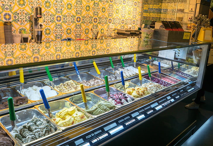 sladoled, Italija, LED, krema, hrana, desert, slatki