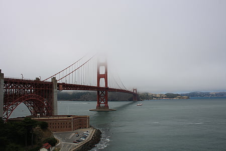 San, Fransisco, San fransisco, Verenigde Staten, brug, Golden gate brug, mist