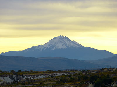 volcan, volcaniques erciyes, est sorti, tuf, Cappadoce, Turquie, paysage