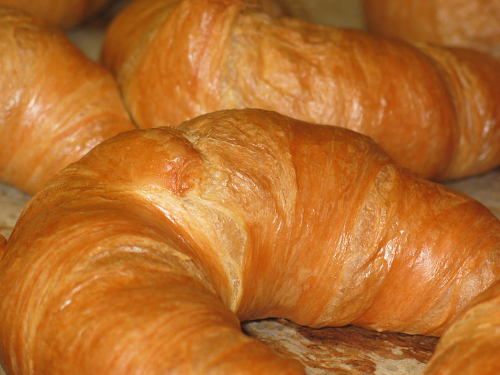 croissant, baked goods, french, france, eat, breakfast, food