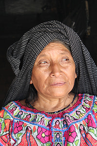 женщины, Индийская, Мексика, Оахака, бедность, традиционная одежда, шаль