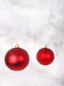 bola, perhiasan, cabang, Perayaan, Natal, dekorasi, meriah