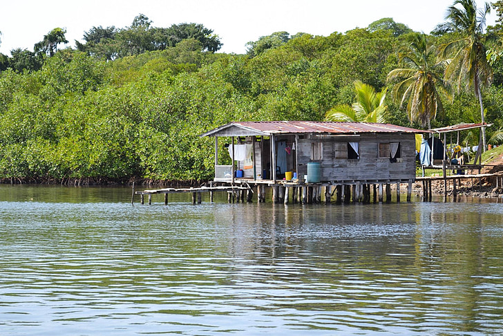 Panama, Karibien, havet, naturen, vatten, exotiska, Hut